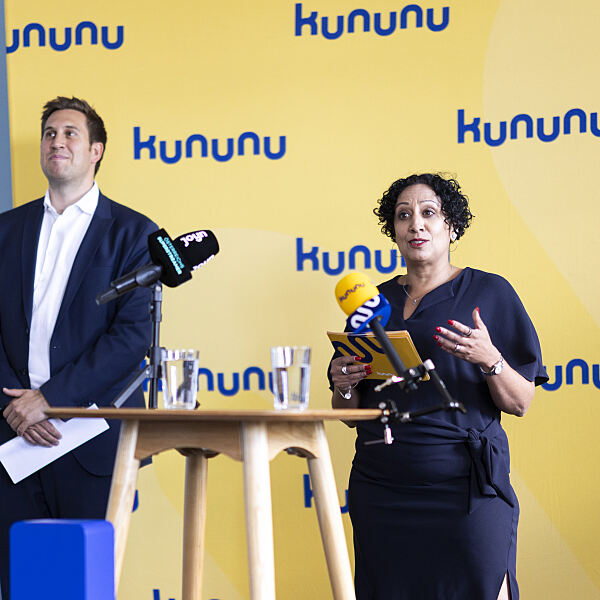 Staatssekretär Alexander Pröll und kununu-CEO Nina Zimmermann