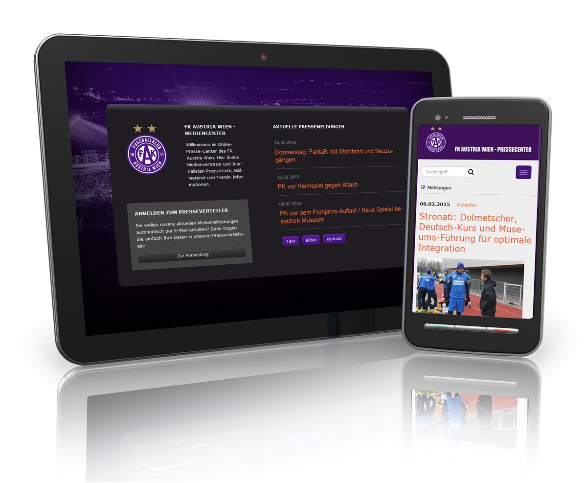 Pressecenter von FK Austria Wien