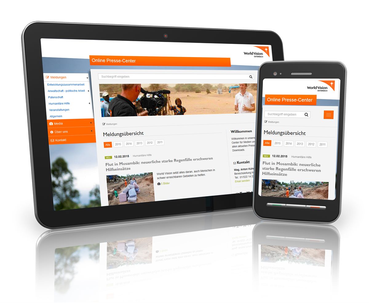 Pressecenter von World Vision Österreich