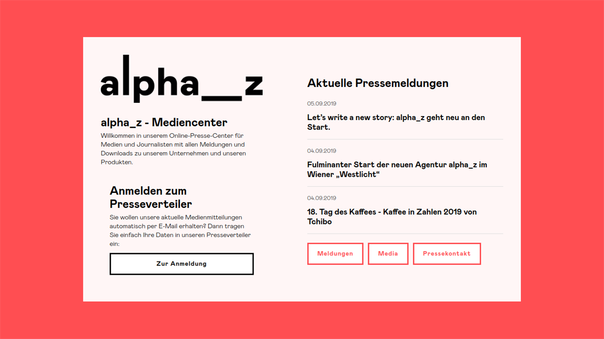 Der neue alpha_z Newsroom von uncovr PResstige
